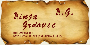 Minja Grdović vizit kartica